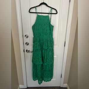 Green Lace Maxi Dress